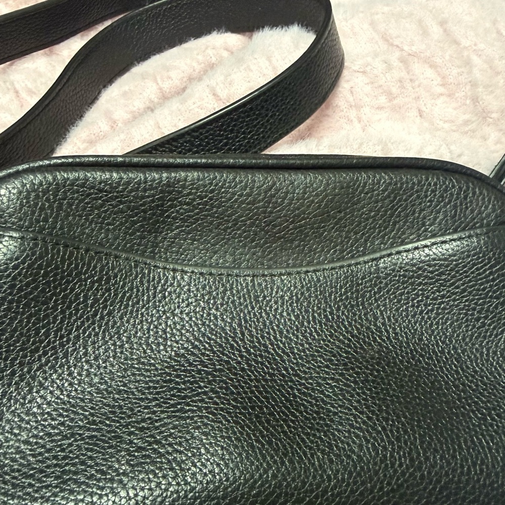 Black Leather Coach Crossbody Bag with Gold Hardware - Picture 2 of 8
